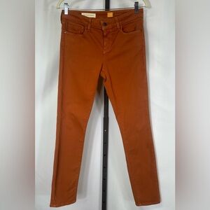 Anthropologie Pilcro Womens Jeans Size 28 Stet Fit Rust Orange